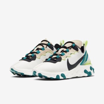 Nike React Element 55 - Női Utcai Cipő - Khaki Szürke/Sötét Szürke/Sötét Szürke